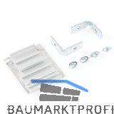 HAWA DIVIDO 100 Blendenendst�ck-Set f�r Wandmontage, Aluminium eloxiert