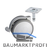 D�RNER + HELMER Doppel-Lenkrolle Design Top 62 mm 40 kg Feststeller