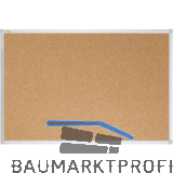 Korkwandtafel 1200 x 900 mm braun, Alurahmen silber eloxiert