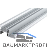 HAWA Combino Doppellaufschiene 65 H MS/FS - 80 H FS 2500 mm, Aluminium eloxiert