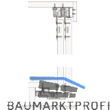 HAWA Combino 65 H MS - Beschl�gegarnitur 1400 x 2600 x 25, 2 t�rig, Stahl