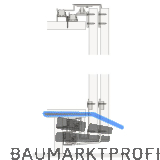 HAWA Combino 65 H FS Beschl�gegarnitur 1400 x 2600, 3 t�rig untenlaufend