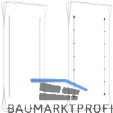 HAWA Ausrichtbeschlag, Alu silber eloxiert, T�rh�he 2240 - 2850 mm