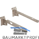 Konsole Arkwall neigbar f�r Holztablare 290 mm Stahl vernickelt matt