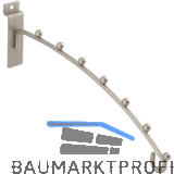 Schr�garm gebogen Arkwall 265 mm Stahl vernickelt matt