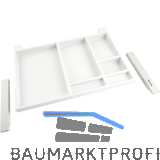 Utensilien-Auszug Ninka, Breite 566 mm, H�he 36 mm, Polystyrol wei�grau