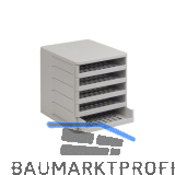 Ablagebox Ninka Ordner, Breite 275 mm, H�he 320 mm, Kunststoff wei�grau