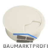 CONFURN Kabeldurchgang rund, Einbau � 60 mm, Kunststoff wei�