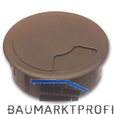 CONFURN Kabeldurchgang rund, Einbau � 80 mm, Kunststoff braun