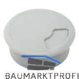CONFURN Kabeldurchgang rund, Einbau � 80 mm, Kunststoff hellgrau
