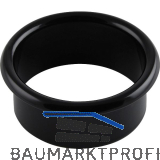 Kabeldurchgang rund, Einbau � 50 mm, Messing schwarz RAL 9005