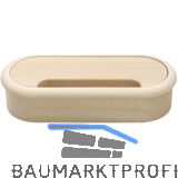 Kabeldurchgang oval, Holz, 57 x 143 mm, Ahorn roh