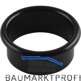 Kabeldurchgang rund, Einbau � 80 mm, Messing schwarz RAL 9005
