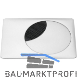 CONFURN Kabeldurchgang eckig, mit Staubschutzb�rste, Zamak verchromt poliert