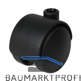Doppel-Lenkrolle Duo hart Kunststoff 50 mm 50 kg schwarz