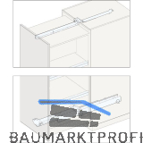 PEKA-FORTE Schrankauszug L�nge 530 mm, Tiefe 535 mm, Stahl lichtgrau RAL 7035