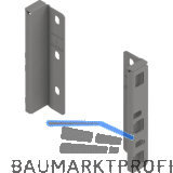 BLUM MERIVOBOX Holzr�ckwandhalter H�he K, Indiumgrau-matt
