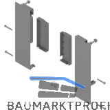 BLUM MERIVOBOX Fronthalter Innenauszug mit Reling H�he E, Indiumgrau-matt