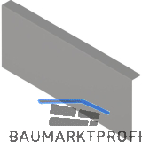 BLUM AMBIA-LINE Holzr�ckwandadapter. H�he K, B242 mm, Stahl Indiumgrau