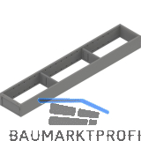 BLUM AMBIA-LINE Schubkastenrahmen schmal, NL600mm, Stahl Indiumgrau matt
