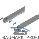 BLUM MERIVOBOX SET H�he N, BLUMOTION B, 40kg, NL 400, Indiumgrau