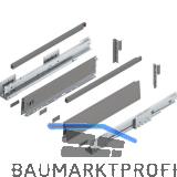BLUM MERIVOBOX SET H�he E-Reling, BLUMOTION B, 70kg, NL 450, Indiumgrau