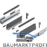 BLUM MERIVOBOX SET H�he E-Reling, BLUMOTION B, 40kg, NL 300, Oriongrau