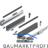 BLUM MERIVOBOX SET H�he E-Reling, BLUMOTION B, 40kg, NL 400, Oriongrau