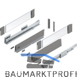 BLUM MERIVOBOX SET H�he E-Boxcover, BLUMOTION B, 70kg, NL 450, Indiumgrau
