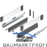 BLUM MERIVOBOX SET H�he E-Boxcover, BLUMOTION B, 40kg, NL 500, Oriongrau