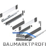 BLUM MERIVOBOX Sp�lenauszug SET H�he E-Boxcover BLUMOTION B,40kg,NL600,Oriongrau