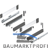 BLUM MERIVOBOX Sp�lenauszug SET H�he E-Boxcover BLUMOTION B,70kg,NL550,Oriongrau