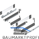 BLUM MERIVOBOX Sp�lenauszug SET H�he E-Boxcover BLUMOTION B,70kg,NL600,Oriongrau