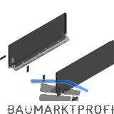BLUM LEGRABOX pure SET H�he C, BLUMOTION S, 40Kg, NL 600, Carbonschwarz