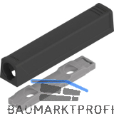 BLUM TIP-ON gerade Adapterplatte 956A1201, Langversion, carbonschwarz
