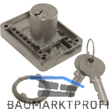 JUNIE 2828 Zylinder-Kastenschloss Sperre BN 0101, Zylinder Messing vern. matt