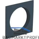 JUNIE Push-Lock Zylinderrosette eckig, Kunststoff anthrazitgrau