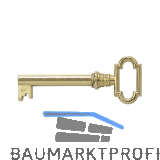 JUNIE M�belschl�ssel 1, Bartbreite 6 mm, Barth�he 8 mm, vermessingt