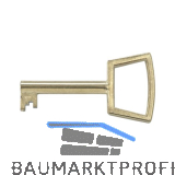 JUNIE M�belschl�ssel 3, Bartbreite 6 mm, Barth�he 8 mm, vermessingt