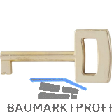M�belschl�ssel Linz eckig Reide X, L�nge 45 mm, ZN vermessingt