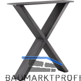 SIMAUSROM Bankkufe X-Form Breite 380 mm Schwarzstahl schutzlackiert