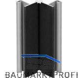 VOLPATO Sockelblenden-Ecke verstellbar 150 mm Kunststoff schwarz matt