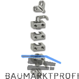 HEKNA Drehstangenschloss Zubeh�r-Set zum Aufschrauben � 8 mm, vernickelt