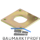 SISO Spindschloss 300 Verdreh-Schutzplatte, 40x40x2mm, Stahl verzinkt