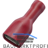 Flachsteckh�lse 6.3x0,8 Querschnitt 0,5 - 1,5 mm� vollisoliert rot
