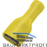 Flachsteckh�lse 6.3x0,8 Querschnitt 2,5 - 6 mm� vollisoliert gelb