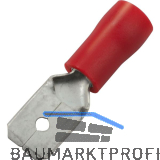 Flachstecker 4,8x0,5 Querschnitt 0,5 - 1,5 mm� isoliert rot