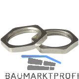 Gegenmutter M16x1,5 Messing vernickelt, SW19