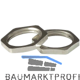 Gegenmutter M25x1,5 Messing vernickelt, SW30