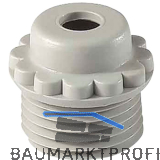 W�rgenippel PG21 mit Loch, RAL 7035 lichtgrau